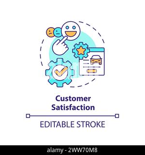 Customer satisfaction multi color concept icon Stock Vector