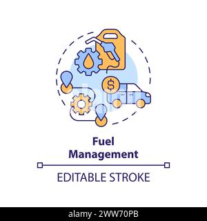 Fuel management multi color concept icon Stock Vector