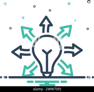 Icon for versatile idea, versatile Stock Vector