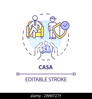 CASA multi color concept icon Stock Vector