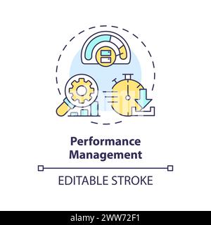 Performance management multi color concept icon Stock Vector