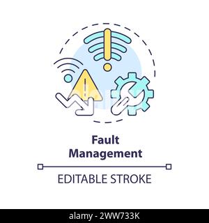 Fault management multi color concept icon Stock Vector