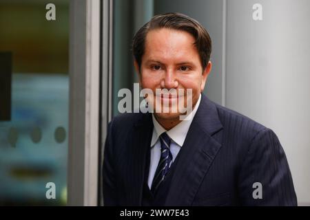 File photo dated 6/3/2024 of bankrupt British socialite James Stunt who s the owner of a centuries-old portrait at the centre of a High Court legal dispute, a judge has ruled. James and his father, Geoffrey Stunt, had been in a legal row with the trustees of James' bankruptcy over the Sir Anthony Van Dyck painting, The Cheeke Sisters. At a trial at London's Rolls Building earlier in March, barristers for the trustees claimed that James owns the portrait, but both James and Geoffrey claimed that the latter bought the artwork in 2013 for £600,000. Issue date: Friday March 22, 2024. Stock Photo