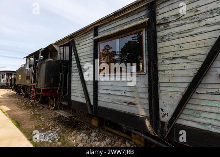 The old steam train of Da Lat in Vietnam Stock Photo