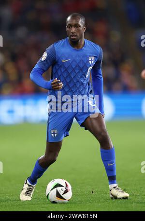 Cardiff, UK. 21st Mar, 2024. Glen Kamara of Finland during the UEFA European Championship Qualifying match at the Cardiff City Stadium, Cardiff. Picture credit should read: Simon Bellis/Sportimage Credit: Sportimage Ltd/Alamy Live News Stock Photo