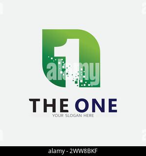 Number one logo and Vector Number design Stock Images Illustration Stock Vector