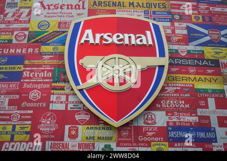 Arsenal Fc Ribbon Arsenal football club crest in close up embroidered on a red shirt ...