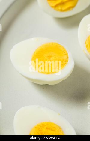Healthy Cooked Hard Boiled Eggs Ready to Eat Stock Photo