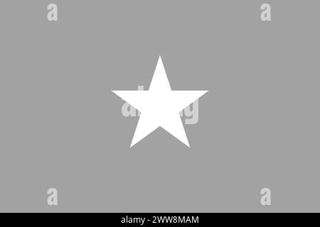 Somalia flag - greyscale monochrome vector illustration. Flag in black and white Stock Vector