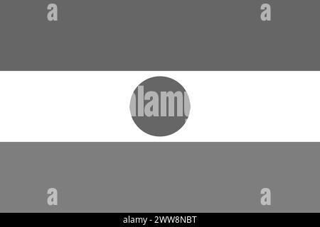 Niger flag - greyscale monochrome vector illustration. Flag in black and white Stock Vector