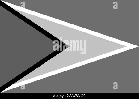 Guyana flag - greyscale monochrome vector illustration. Flag in black and white Stock Vector