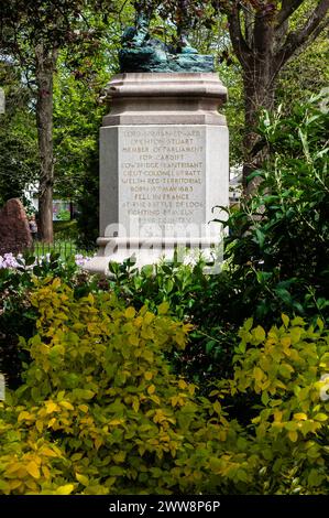 Memorial to Lord Ninian Edward Crichton Stuart, Cardiff, Wales, United Kingdom. Stock Photo