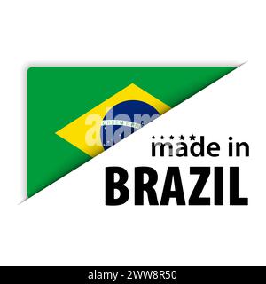 Made in Brazil graphic and label. Element of impact for the use you want to make of it. Stock Vector