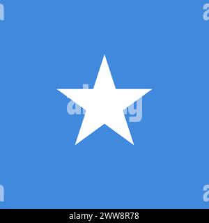 Somalia flag - solid flat vector square with sharp corners. Stock Vector