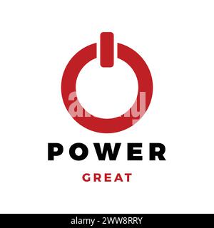 Power Button Icon Logo Design Template Stock Vector