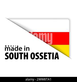 Made in South Ossetia graphic and label. Element of impact for the use you want to make of it. Stock Vector