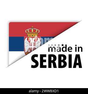 Made in Serbia graphic and label. Element of impact for the use you want to make of it. Stock Vector