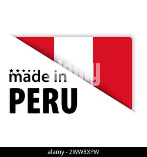 Made in Peru graphic and label. Element of impact for the use you want to make of it. Stock Vector