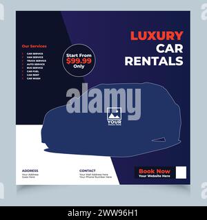 Set of AUTOMOTIVE SERVICES layout templates, cars for sale & rent brochure, mockup flyer. Vector illustration Stock Vector