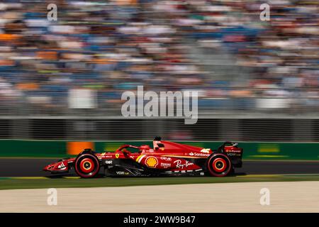 Albert Park, Australia, 22 March, 2024. Monaco Charles Leclerc driving for Italy Scuderia Ferrari during the 2024 Rolex Australian Formula One Grand Prix at the Melbourne Grand Prix Circuit on March 22, 2024 in Albert Park, Australia. Credit: Ivan Glavas/Speed Media/Alamy Live News Stock Photo