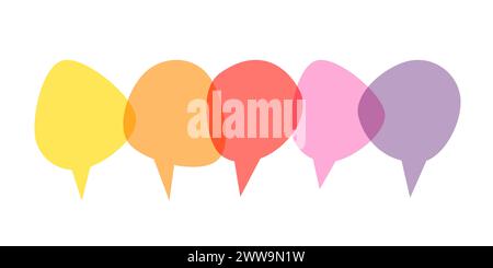 Talk, Chat bubbles. Transparent conversation clouds. Stock Vector
