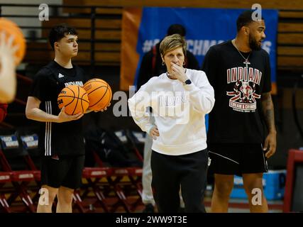 Indiana University coach Teri Moren reacts during the NCAA women’s ...