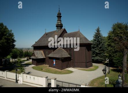 The church of St. James the Apostle in Wieclawice Stare, Poland Stock Photo