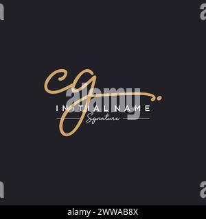 CG Signature Logo Template Vector Stock Vector