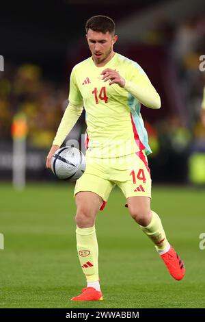 London Stadium, London, UK. 22nd Mar, 2024. International Football Friendly, Spain versus Colombia; Aymeric Laporte of Spain Credit: Action Plus Sports/Alamy Live News Stock Photo