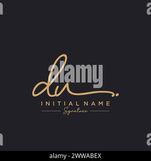 DU Signature Logo Template Vector Stock Vector