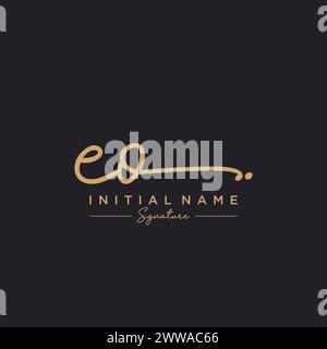 EO Signature Logo Template Vector Stock Vector