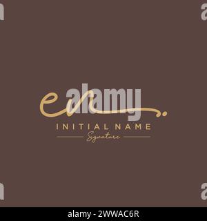 EN Signature Logo Template Vector Stock Vector