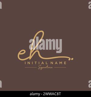 EH Signature Logo Template Vector Stock Vector