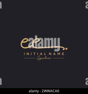 EE Signature Logo Template Vector Stock Vector