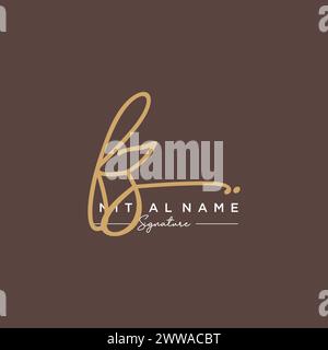 FZ Signature Logo Template Vector Stock Vector