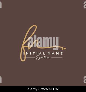 FN Signature Logo Template Vector Stock Vector