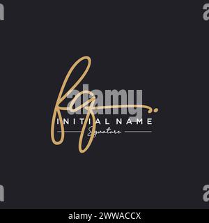 FQ Signature Logo Template Vector Stock Vector