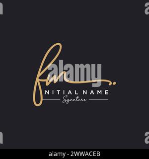 FM Signature Logo Template Vector Stock Vector