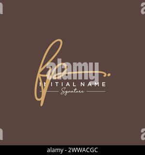 FP Signature Logo Template Vector Stock Vector