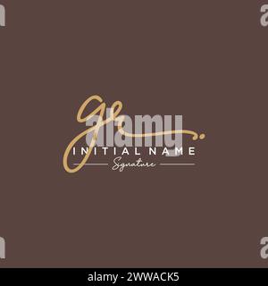 GR Signature Logo Template Vector Stock Vector