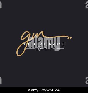 GM Signature Logo Template Vector Stock Vector