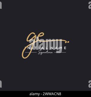 GE Signature Logo Template Vector Stock Vector