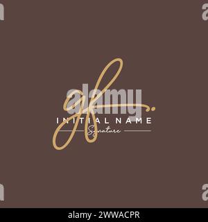 GF Signature Logo Template Vector Stock Vector