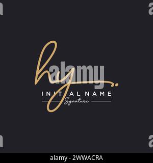 HY Signature Logo Template Vector Stock Vector