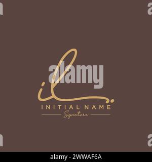 IL Signature Logo Template Vector Stock Vector