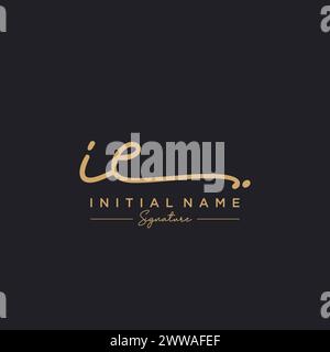 IE Signature Logo Template Vector Stock Vector