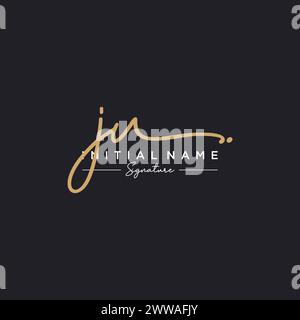 JU Signature Logo Template Vector Stock Vector