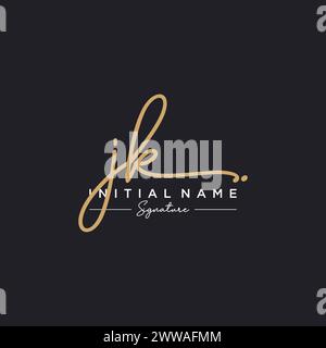 JK Signature Logo Template Vector Stock Vector