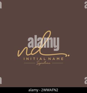 ND Signature Logo Template Vector Stock Vector Image & Art - Alamy