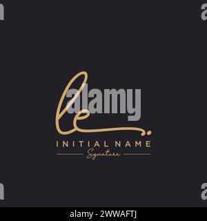 LE Signature Logo Template Vector Stock Vector Image & Art - Alamy